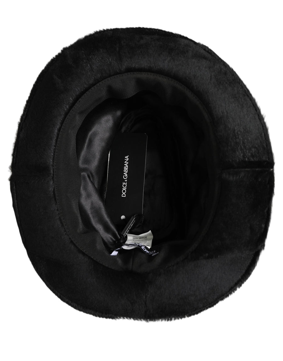 Men Black Classic Wide Brim Fedora Capello Hat