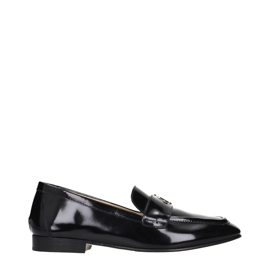 Black Leather Slip-On Loafers