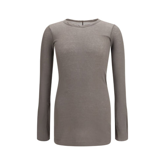Brown Cotton Long Sleeve T-Shirt