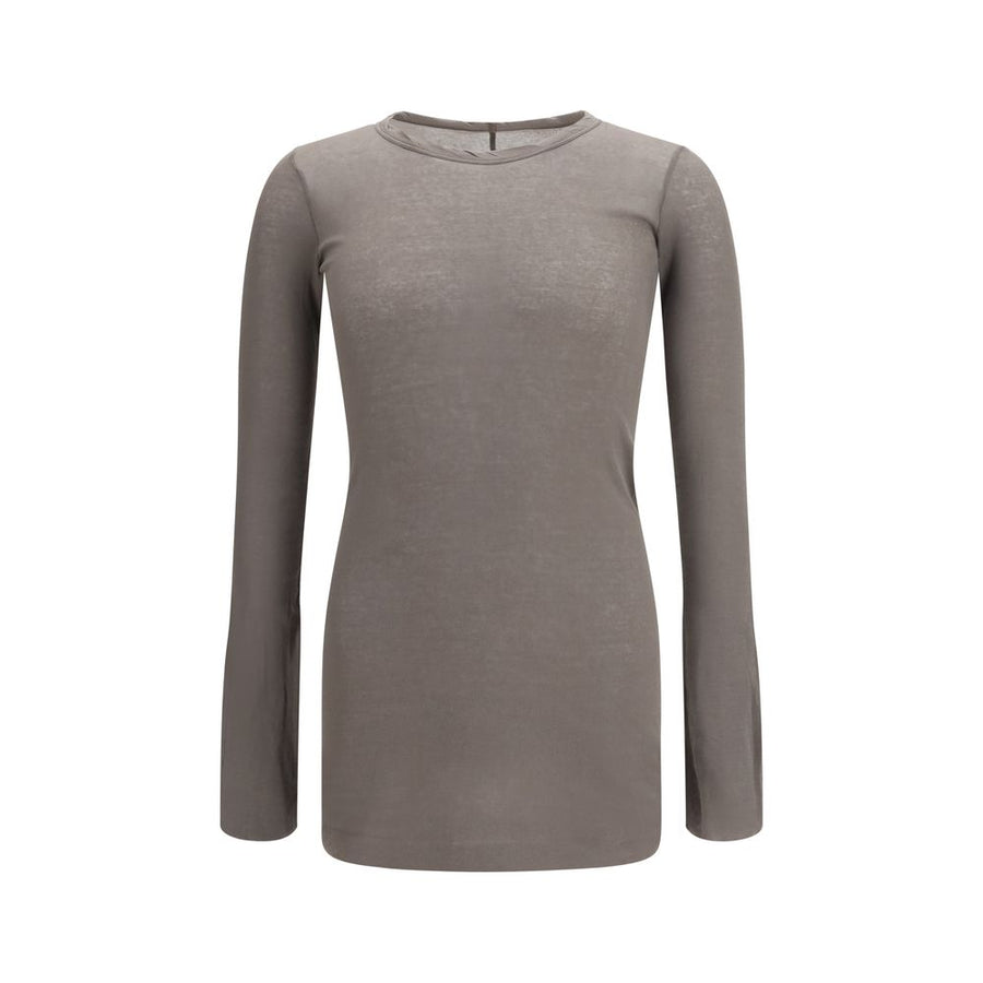 Brown Cotton Long Sleeve T-Shirt