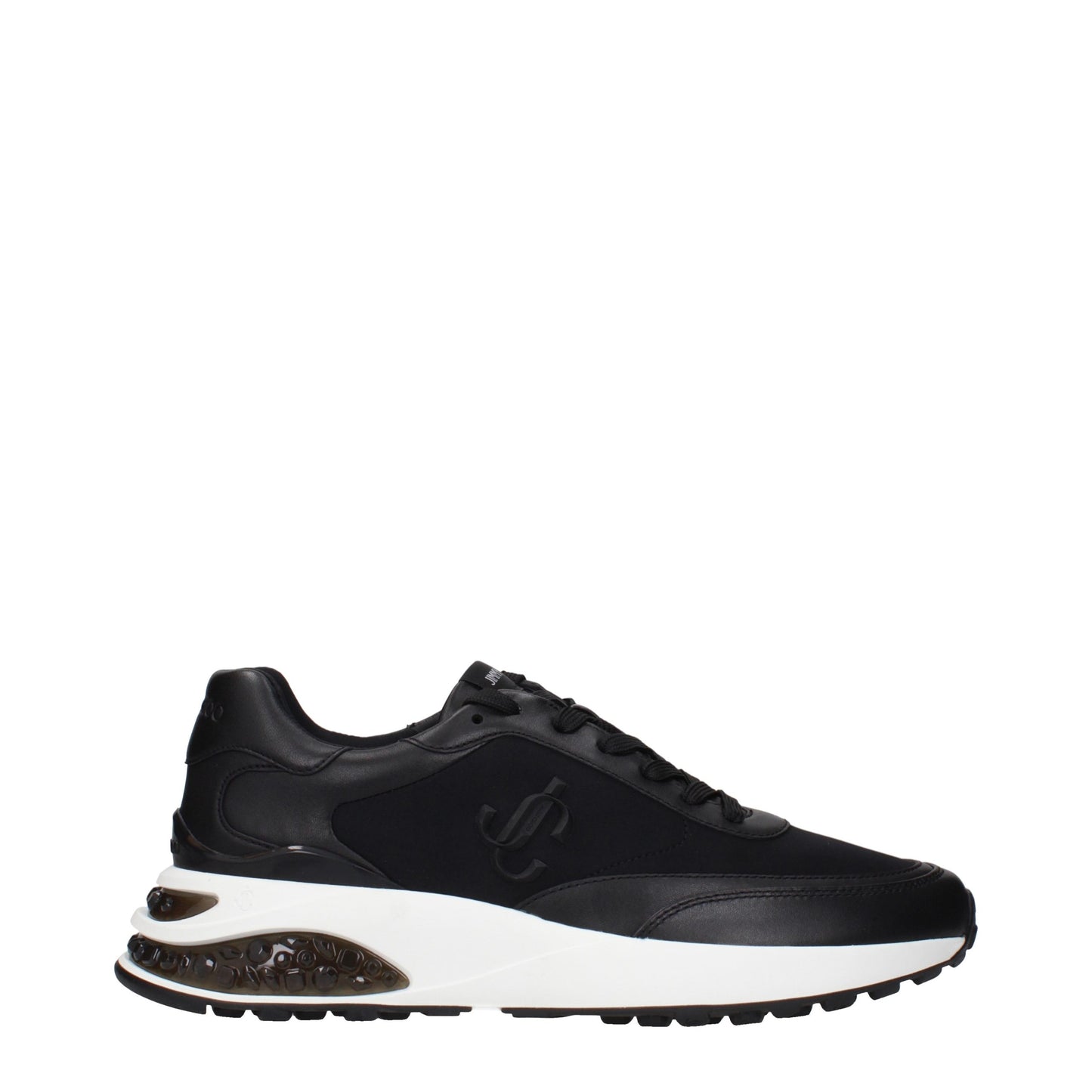 Black Fabric Athletic Sneakers