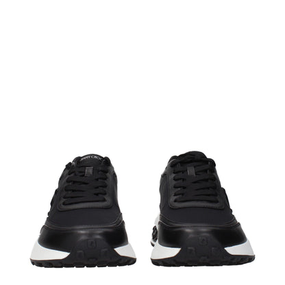 Black Fabric Athletic Sneakers