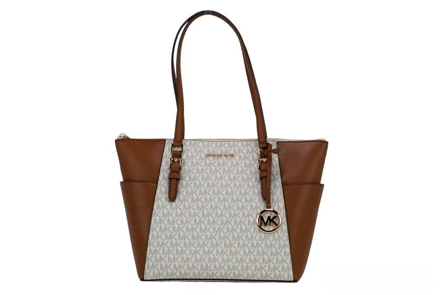 Michael Kors Michael Kors Women Leather Shoulder Tote Bag Purse Handbag+Double Zipper Wallet