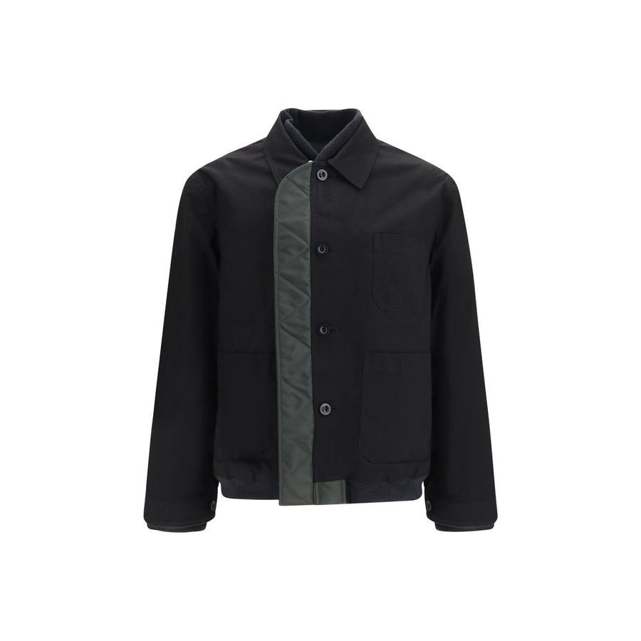 Black Nylon Bomber