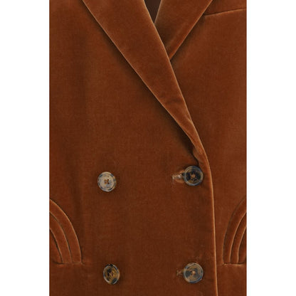 Brown Cotton Blazer