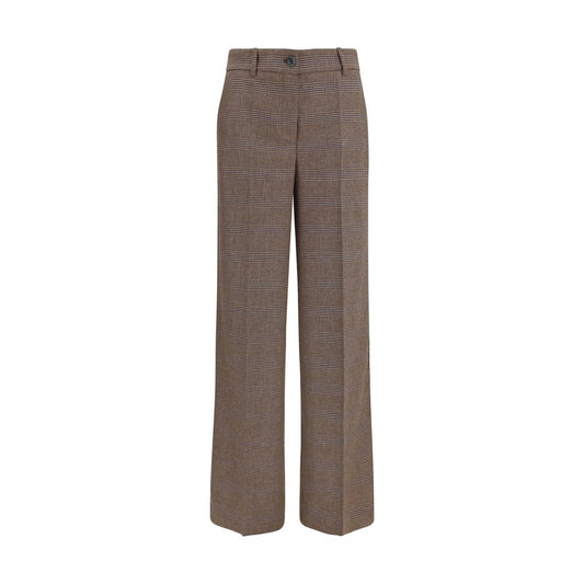 Brown Wool Oves Aries Casual Pants