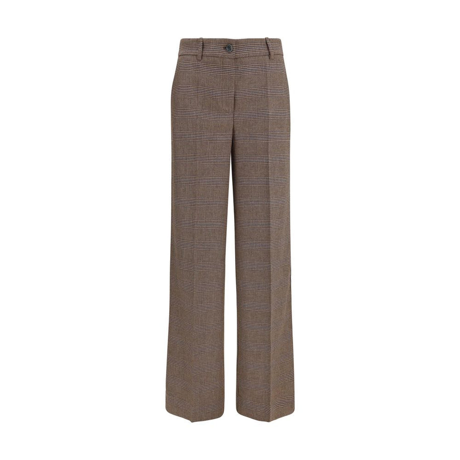 Brown Wool Oves Aries Casual Pants