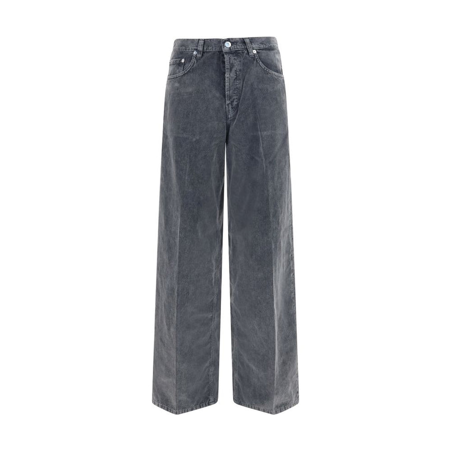 Gray Cotton Jeans Denim