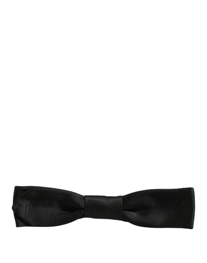 Men Black 100% SIlk Adjustable Neck Papillon Bow Tie