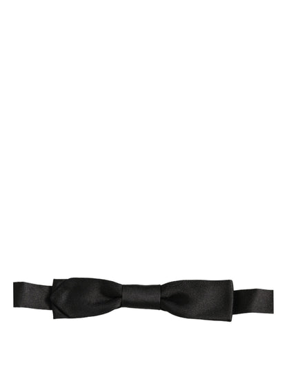 Men Black 100% SIlk Adjustable Neck Papillon Bow Tie