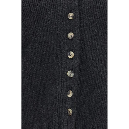 Gray Cashmere Cardigan