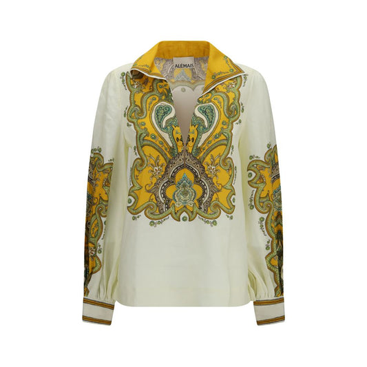Beige Linen Pattern Shirt