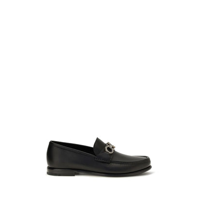 Black Calf Leather Bos Taurus Slip-On Loafers