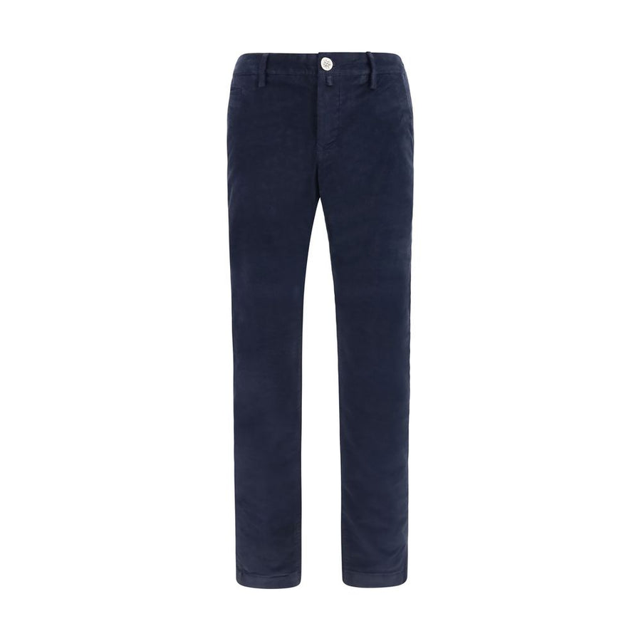 Blue Cotton Chino Pants
