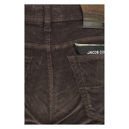 Brown Cotton Casual Pants