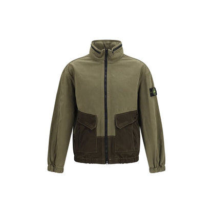 Bicolor Cotton Shell Jacket
