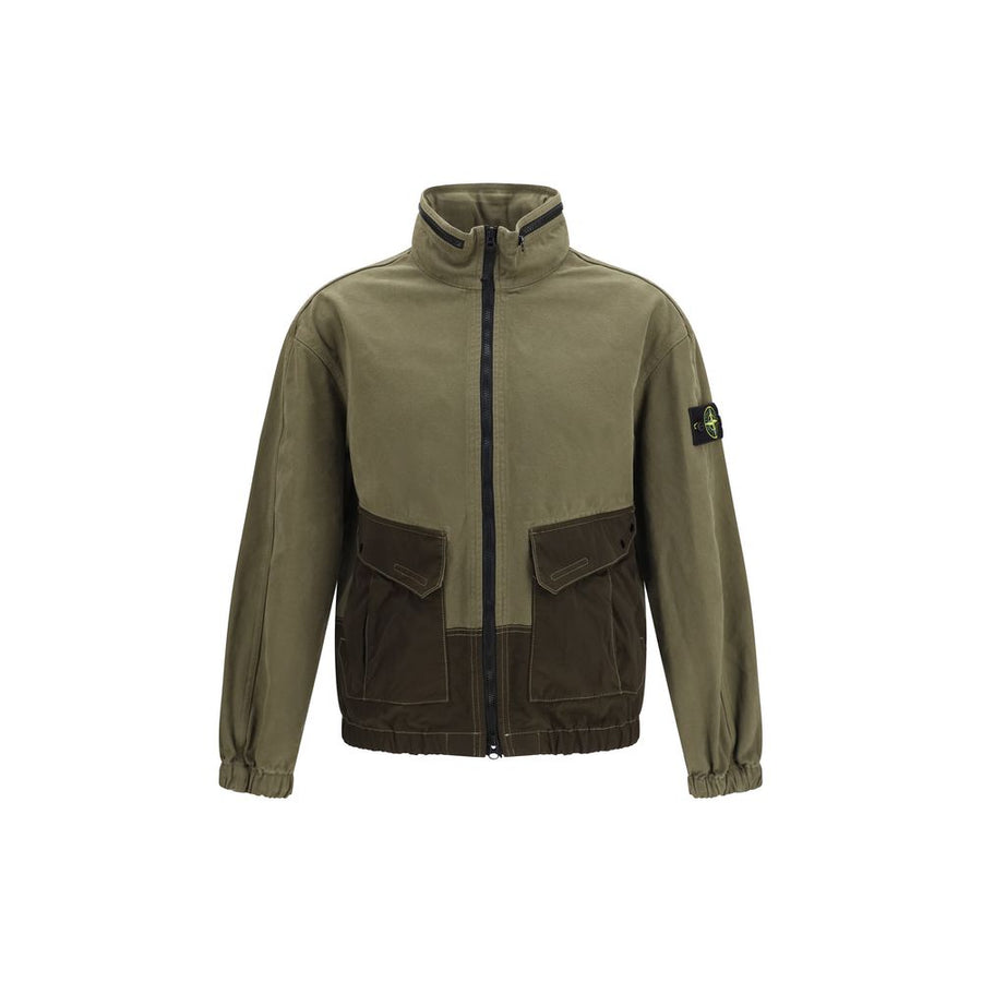Bicolor Cotton Shell Jacket