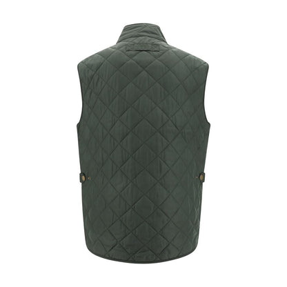 Green Polyamide Sleeveless Jacket