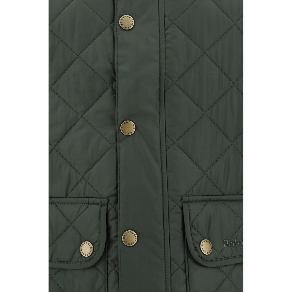 Green Polyamide Sleeveless Jacket