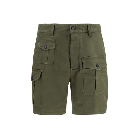 Bicolor Cotton Bermuda Shorts
