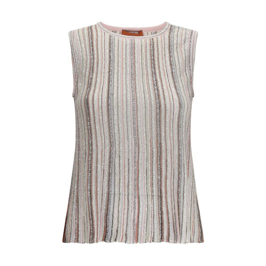 Multicolor Rayon Sleeveles T-Shirt