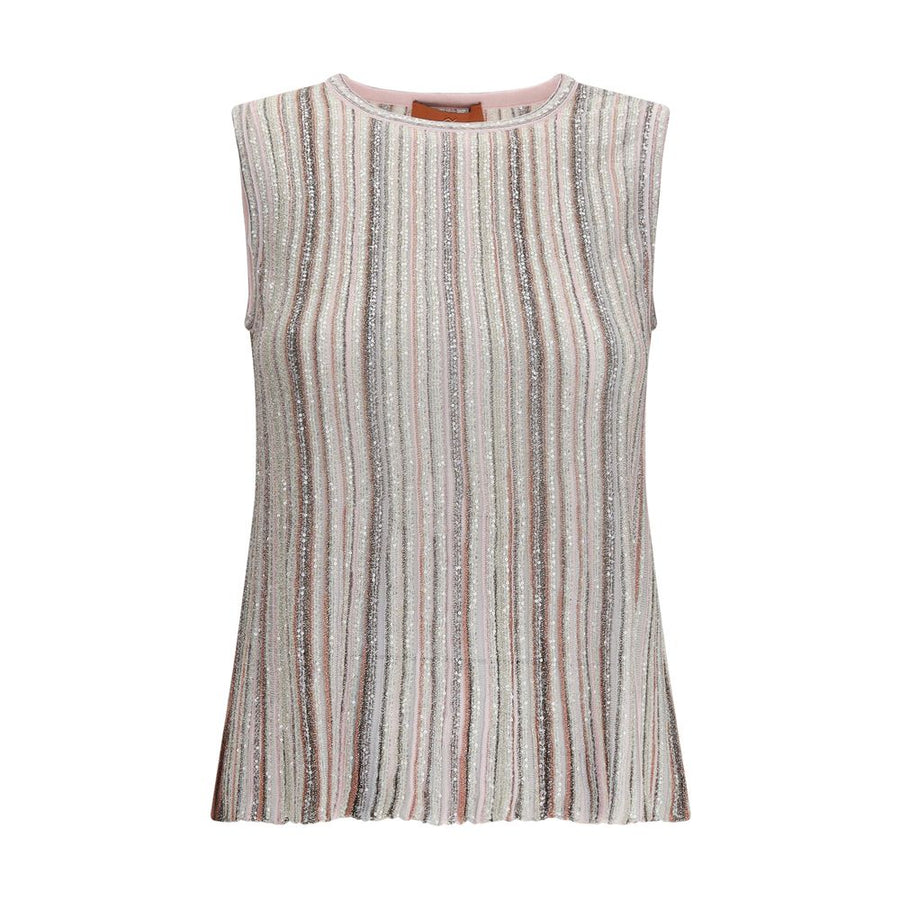Multicolor Rayon Sleeveles T-Shirt