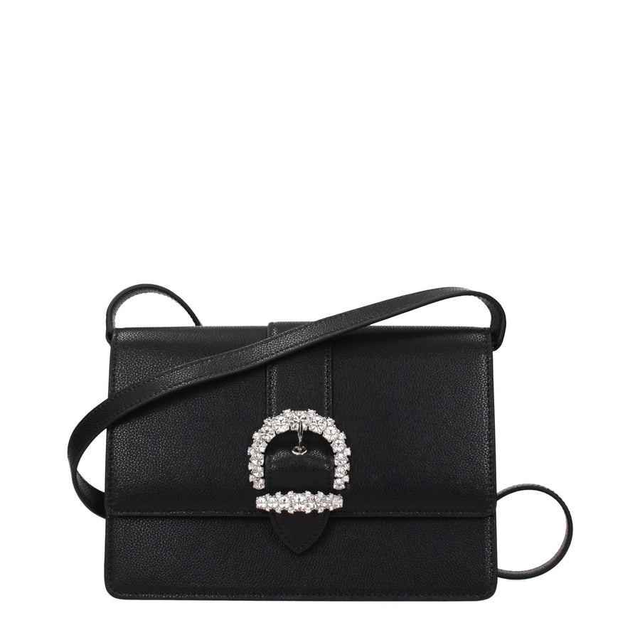 Black Leather Crossbody Bag