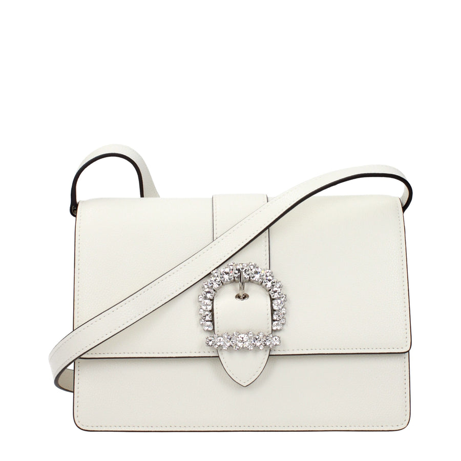 White Leather Crossbody Bag