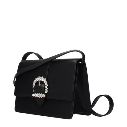 Black Leather Crossbody Bag
