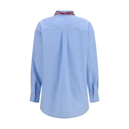 Blue Cotton Dress Shirt