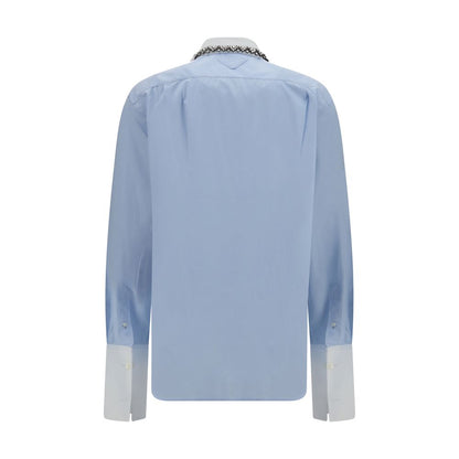 Blue Cotton Dress Shirt