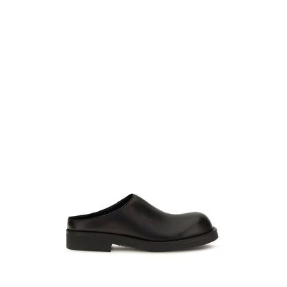 Black Calf Leather Bos Taurus Mules