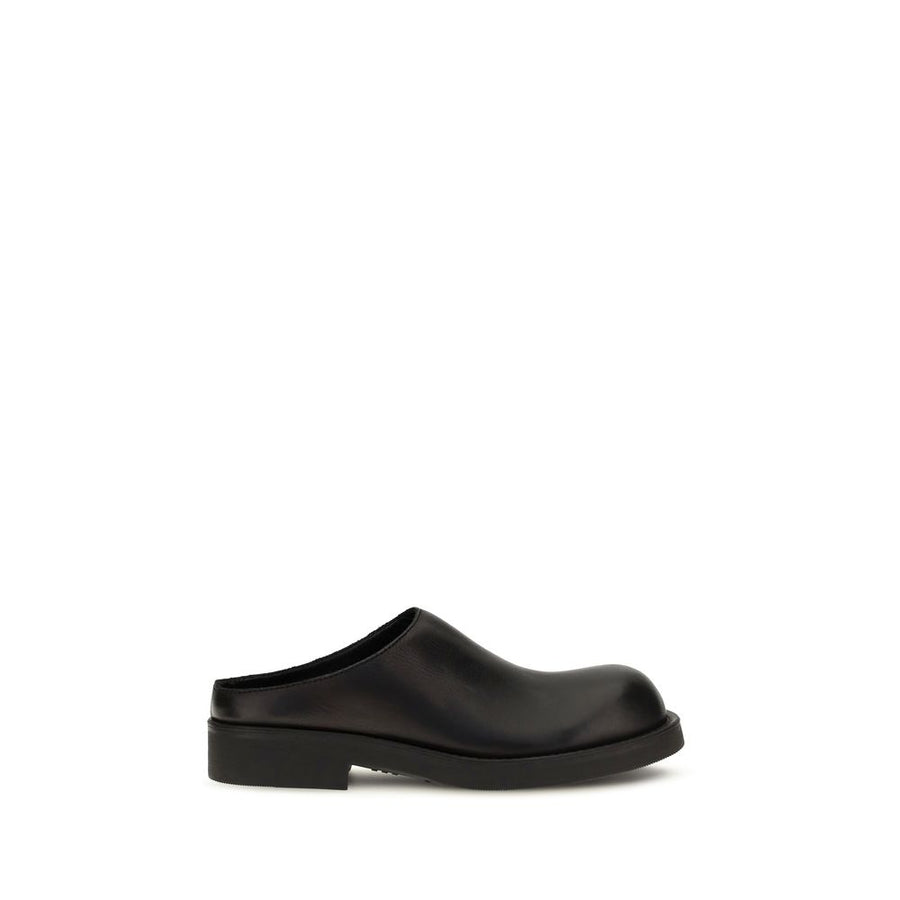 Black Calf Leather Bos Taurus Mules