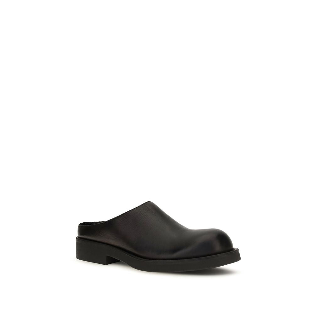 Black Calf Leather Bos Taurus Mules