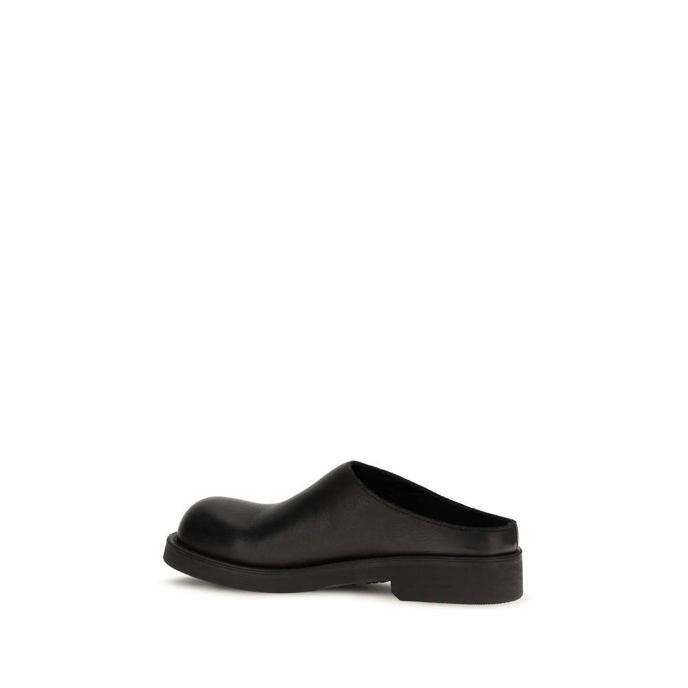 Black Calf Leather Bos Taurus Mules