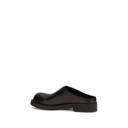 Black Calf Leather Bos Taurus Mules