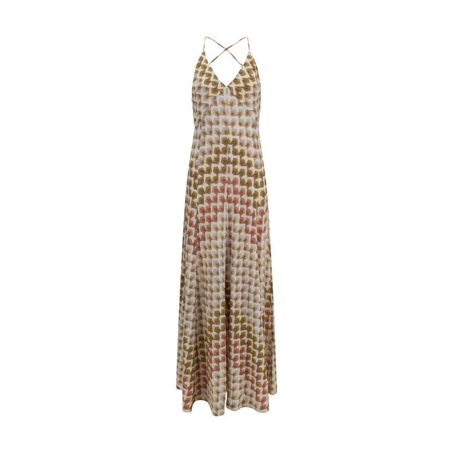Multicolor Viscose Long Dress