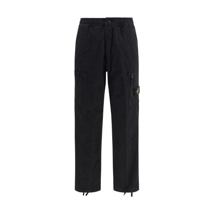 Black Cotton Cargo Pants