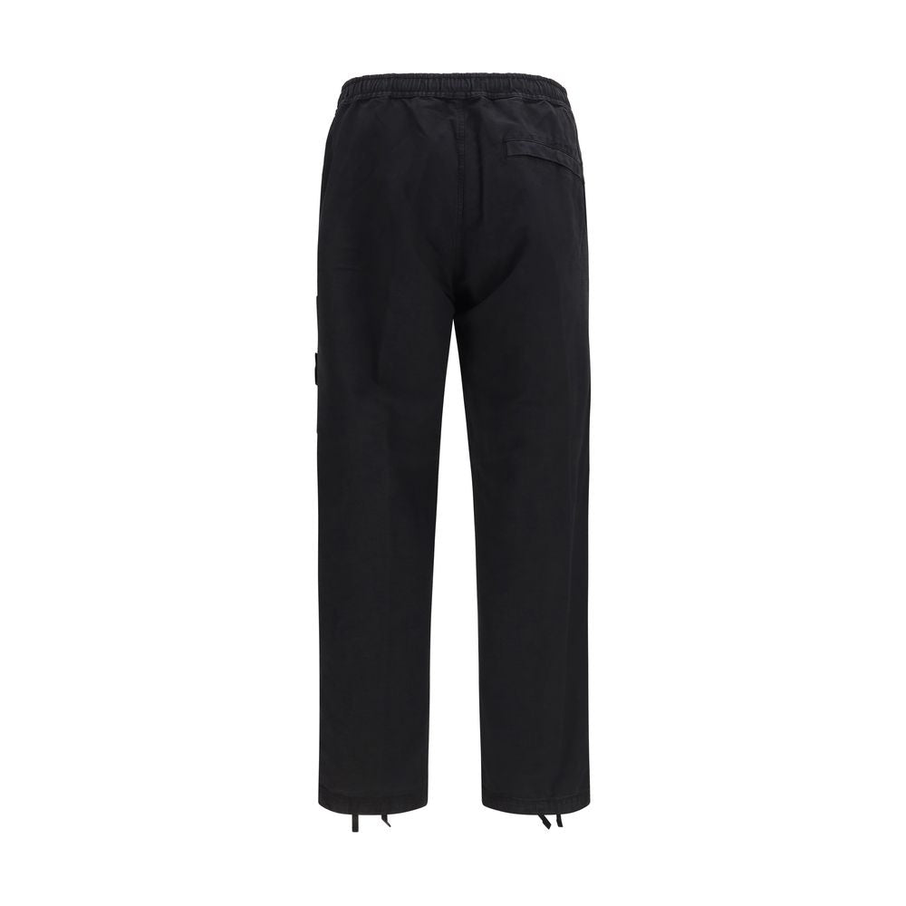 Black Cotton Cargo Pants
