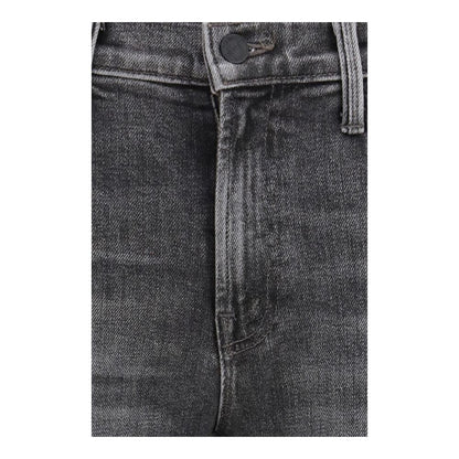 Gray Cotton Bootcut Jeans