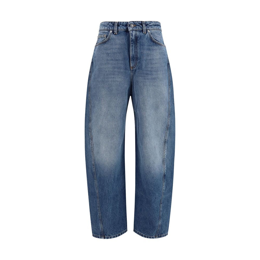 Blue Cotton Relaxed Fit Jeans