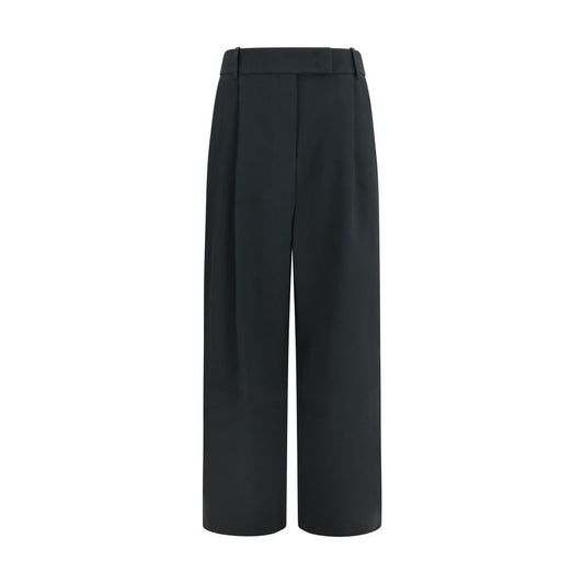 Black Silk Casual Pants