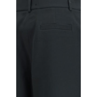 Black Silk Casual Pants