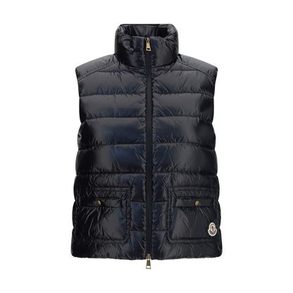 Black Polyamide Sleeveless Jacket