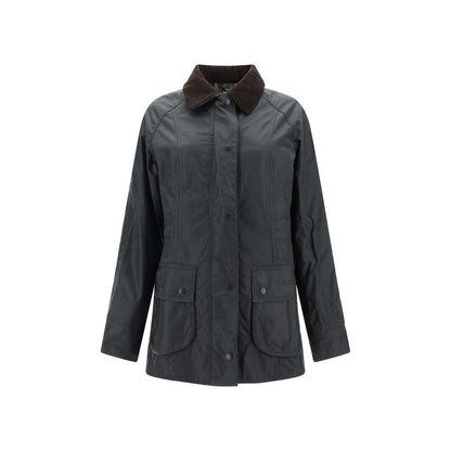 Bicolor Cotton Full-Length Jacket
