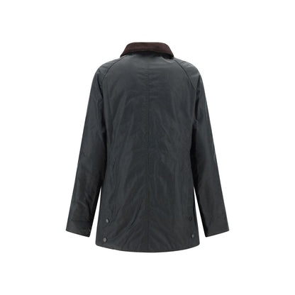 Bicolor Cotton Full-Length Jacket