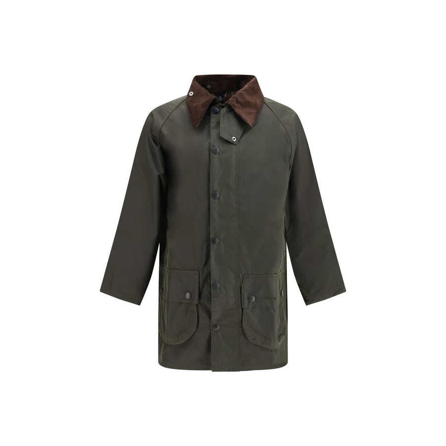 Bicolor Cotton Full-Length Jacket