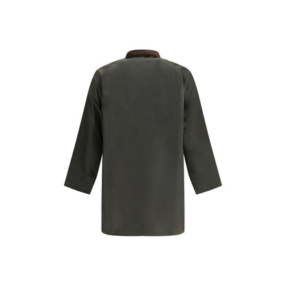 Bicolor Cotton Full-Length Jacket