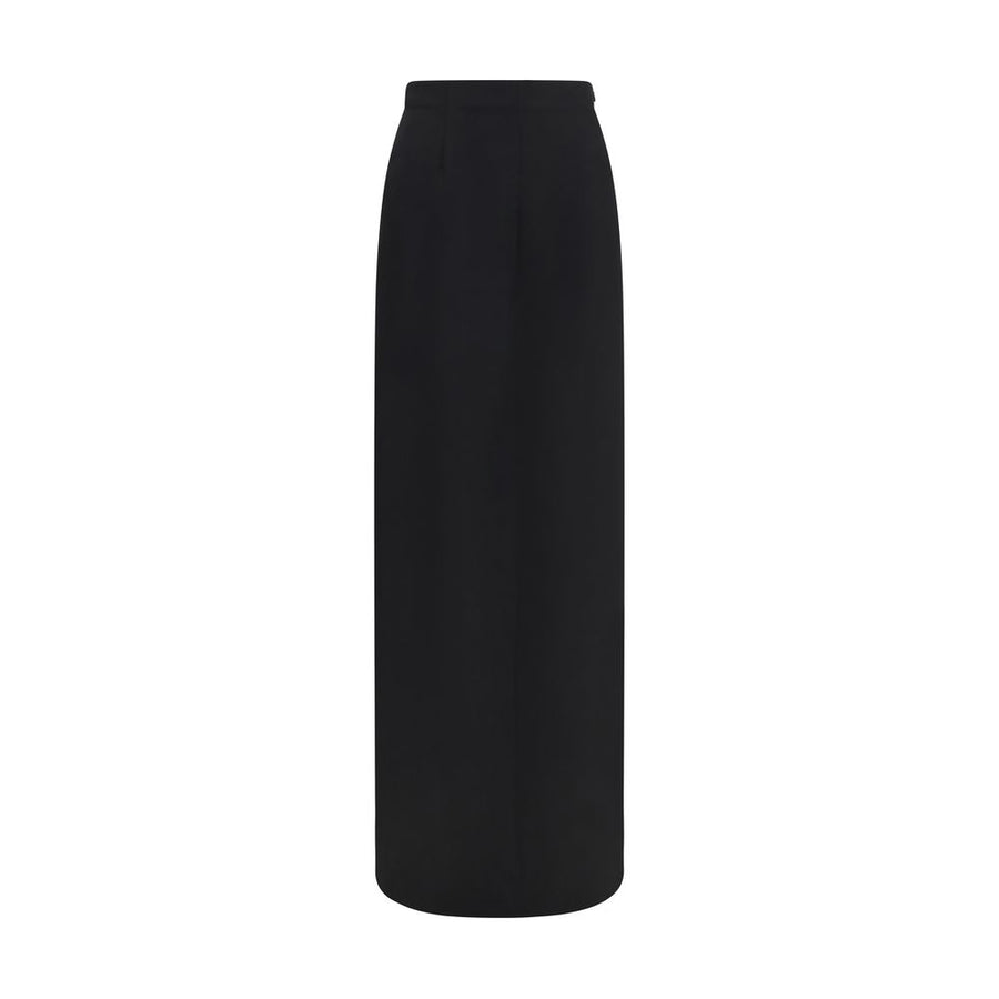 Black Wool Oves Aries Long Skirt