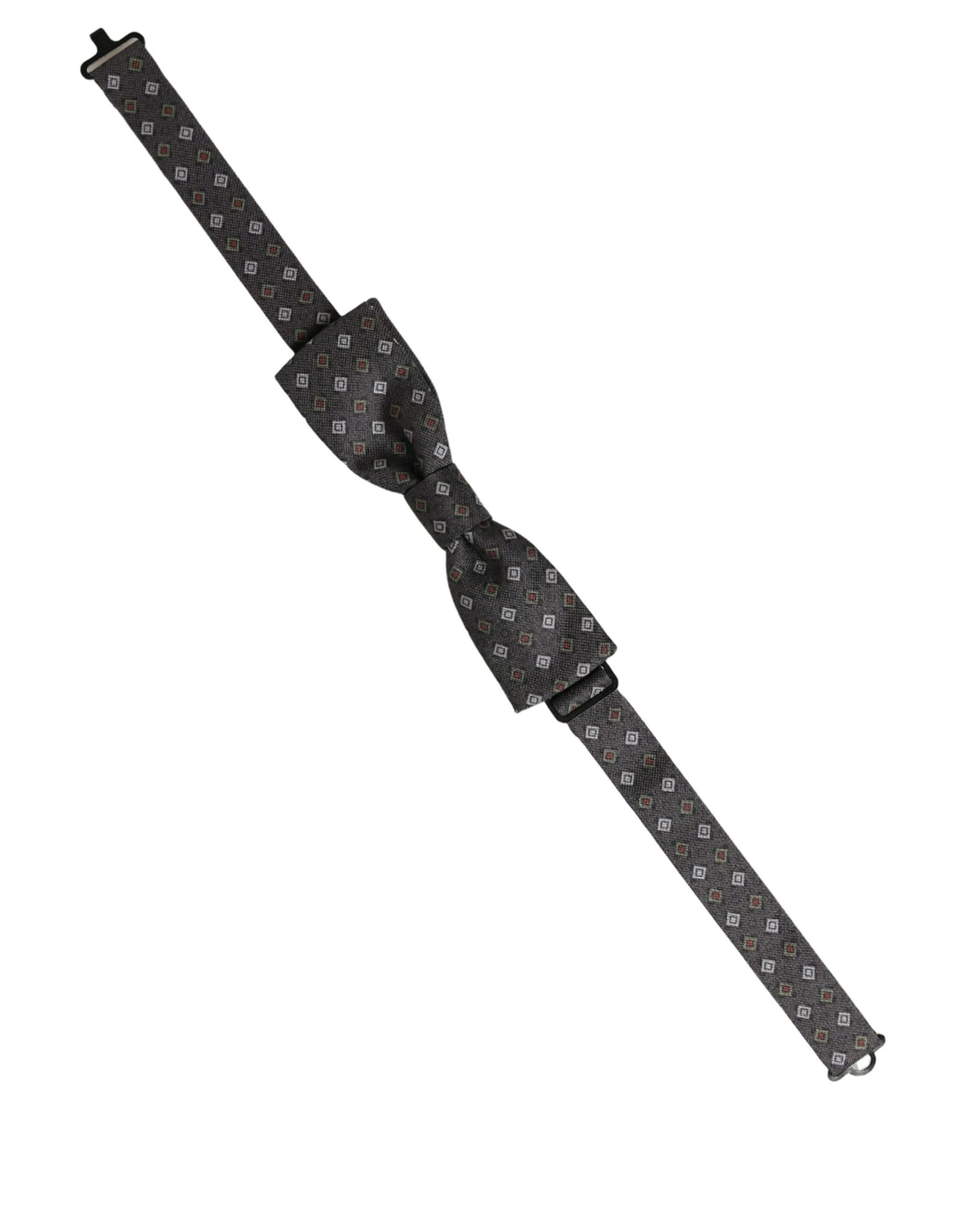 Men Dark Gray Geometric Adjustable Bow Tie